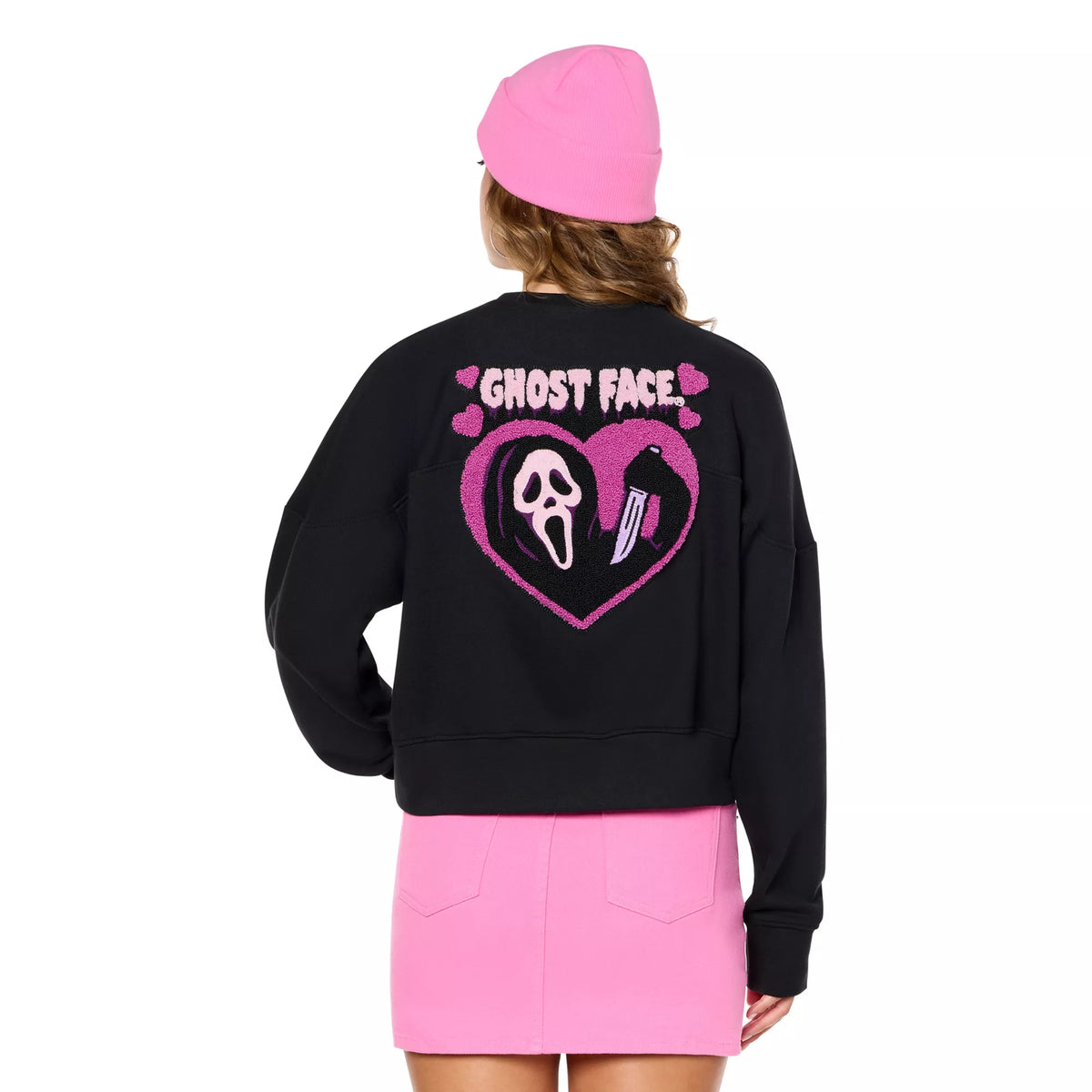 Ghost Face Purple Heart Crewneck